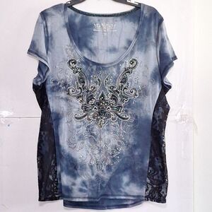 A Maurice's Women's Plus Top Whimsigoth Fairycore  Office Siren Steampunk XXL